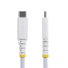 StarTech.com 1m (3ft) Weißes USB-C-Ladekabel, 60W (3A) PD, doppellagiges Nylon-/TPE-Geflecht, robustes USB-C-Ladekabel, USB 2.0 Laptop-Ladekabel