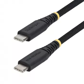StarTech.com 3m (10ft) USB-C Ladekabel, 60W (3A) PD, zweilagig geflochtenes Nylon/TPE-Mantel, robustes USB-C Ladekabel, USB 2.0 Laptop-Ladekabel