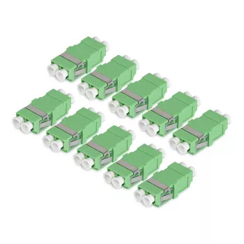 StarTech.com LC-auf-LC-Kupplung 10er-Pack, OS2 Singlemode SC-Footprint LC-LWL-Kupplung ohne Flansch, LC/APC Duplex-Adapter