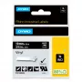 DYMO Rhino Industrie-Vinyletiketten | 19 mm x 5,5 m | Weißer Druck auf Schwarz | Selbstklebend | für LabelManager & Rhino Etikettendrucker