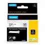 DYMO Rhino Industrial Dauerhafte Polyester-Etiketten | 12 mm x 5,5 m | Schwarzer Druck auf Transparent | Selbstklebend | für LabelManager & Rhino Beschriftungsgeräte