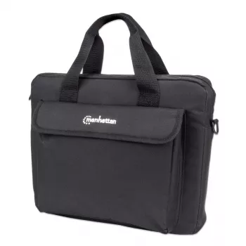 Manhattan London Laptoptasche 12,5 Zoll, Toplader, Schwarz, GÜNSTIG, Zubehörfach, Schultergurt (abnehmbar), Notebook-Hülle, Drei Jahre Garantie
