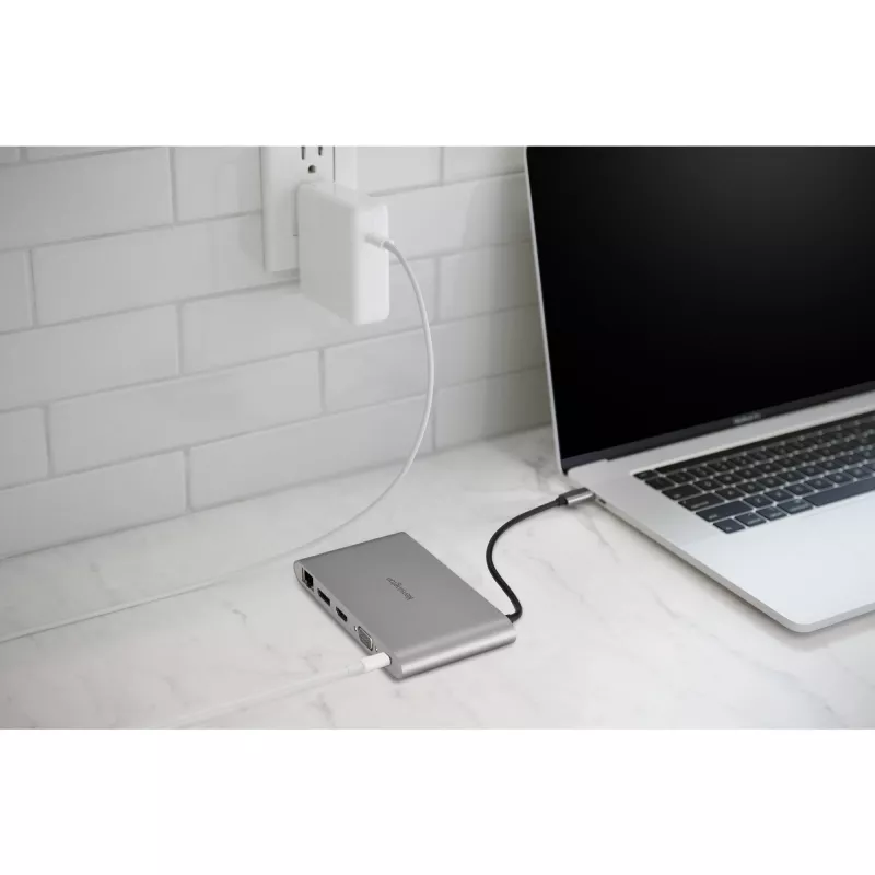 Kensington UH1440P USB-C 5Gbps Dual Video Driverless Mobile Dock – 85W Pass-Through Power – DP/HDMI/VGA