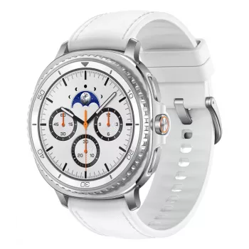 Samsung Galaxy Watch 8 Classic 3,3 cm (1,3 Zoll) AMOLED 46 mm Digital 438 x 438 Pixel Touchscreen Silber WLAN GPS (Satellit)
