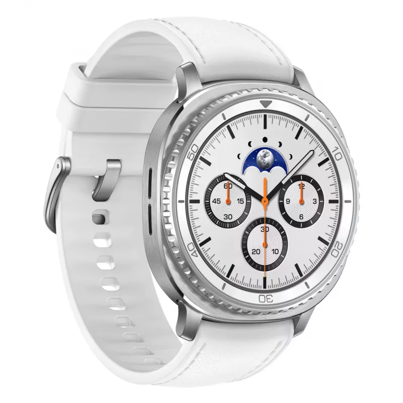 Samsung Galaxy Watch 8 Classic 3,3 cm (1,3 Zoll) AMOLED 46 mm Digital 438 x 438 Pixel Touchscreen Silber WLAN GPS (Satellit)