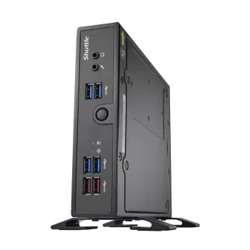 Shuttle XPC schlank Barebone DS50U5, i5-1335U, 2x LAN (1x 2,5 Gbit, 1x 1 Gbit), 1x COM, 1x HDMI, 1x DP, 1x VGA, lüfterlos, 24/7 Dauerbetrieb