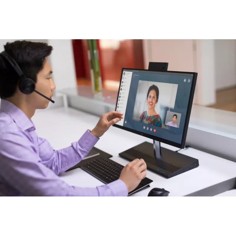 HP UC Wireless Duo Headset, Kabellos, Büro/Callcenter, 310 g, Headset, Schwarz