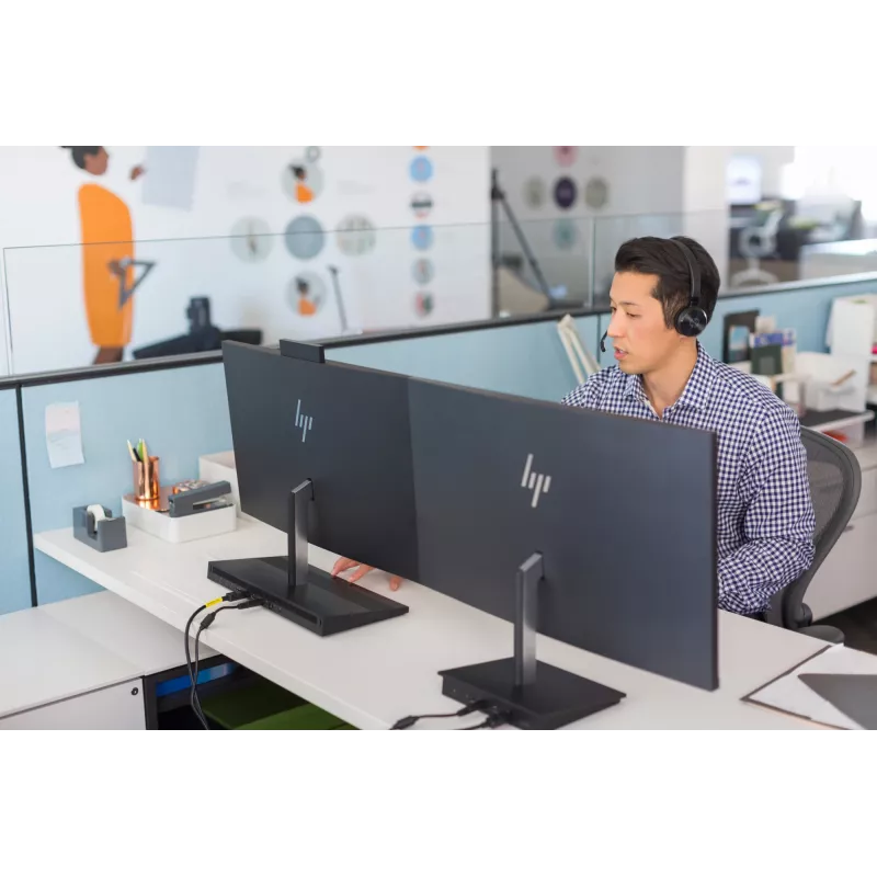 HP UC Wireless Duo Headset, Kabellos, Büro/Callcenter, 310 g, Headset, Schwarz