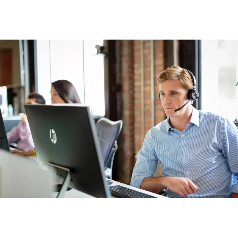 HP UC Wireless Duo Headset, Kabellos, Büro/Callcenter, 310 g, Headset, Schwarz
