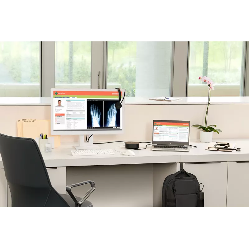 HP UC Wireless Duo Headset, Kabellos, Büro/Callcenter, 310 g, Headset, Schwarz