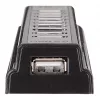 USB Hub Manhattan USB-A 10-Port, 480 Mbit/s, Schwarz