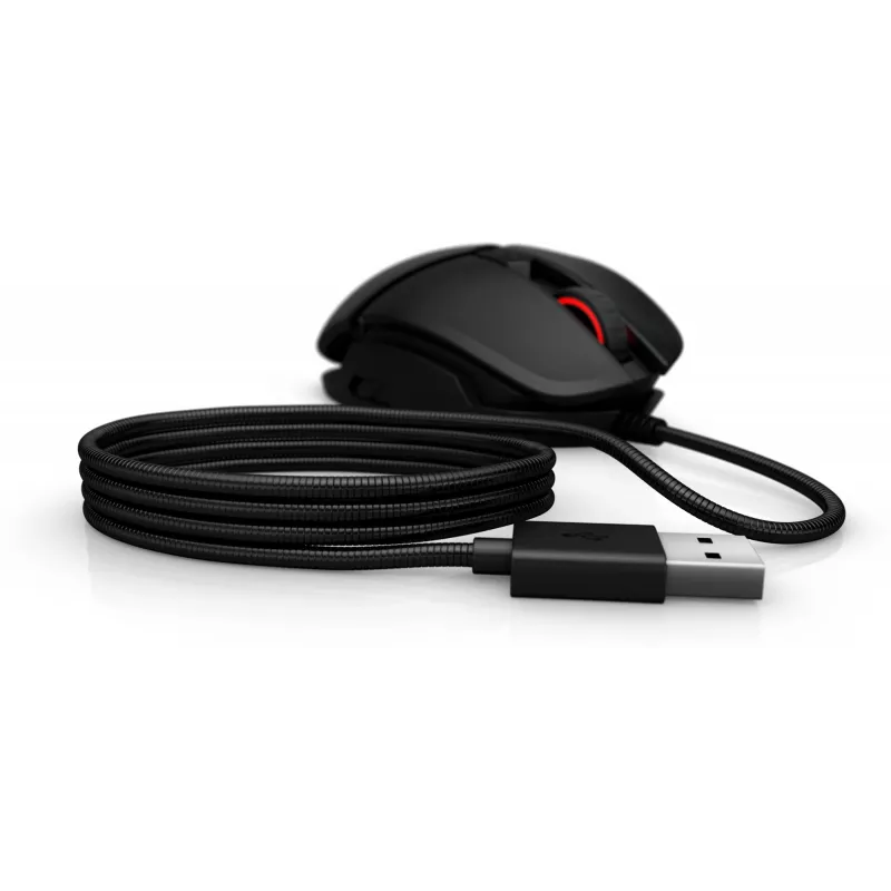 HP OMEN by Reactor Maus, Rechtshänder, Optisch, USB Typ-A, 16000 DPI, 0,2 ms, Schwarz