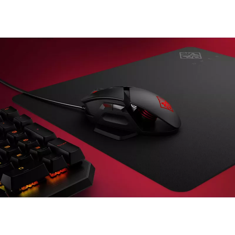 HP OMEN by Reactor Maus, Rechtshänder, Optisch, USB Typ-A, 16000 DPI, 0,2 ms, Schwarz