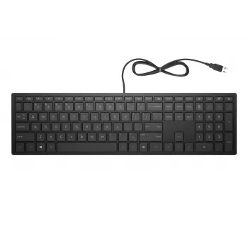 HP Pavilion Wired Tastatur 300, Full-size (100%), Kabelgebunden, USB, Mechanisch, Schwarz
