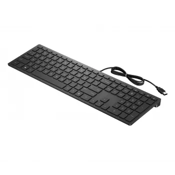 HP Pavilion Wired Tastatur 300, Full-size (100%), Kabelgebunden, USB, Mechanisch, Schwarz