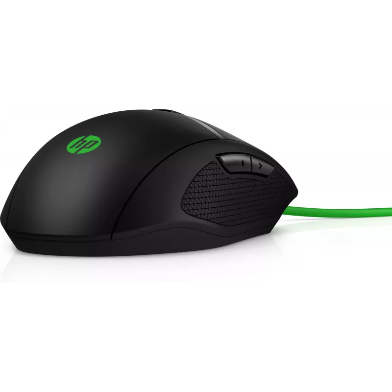 HP Pavilion Gaming Maus 300, beidhändig, optisch, USB Typ A, 5000 dpi, schwarz, grün