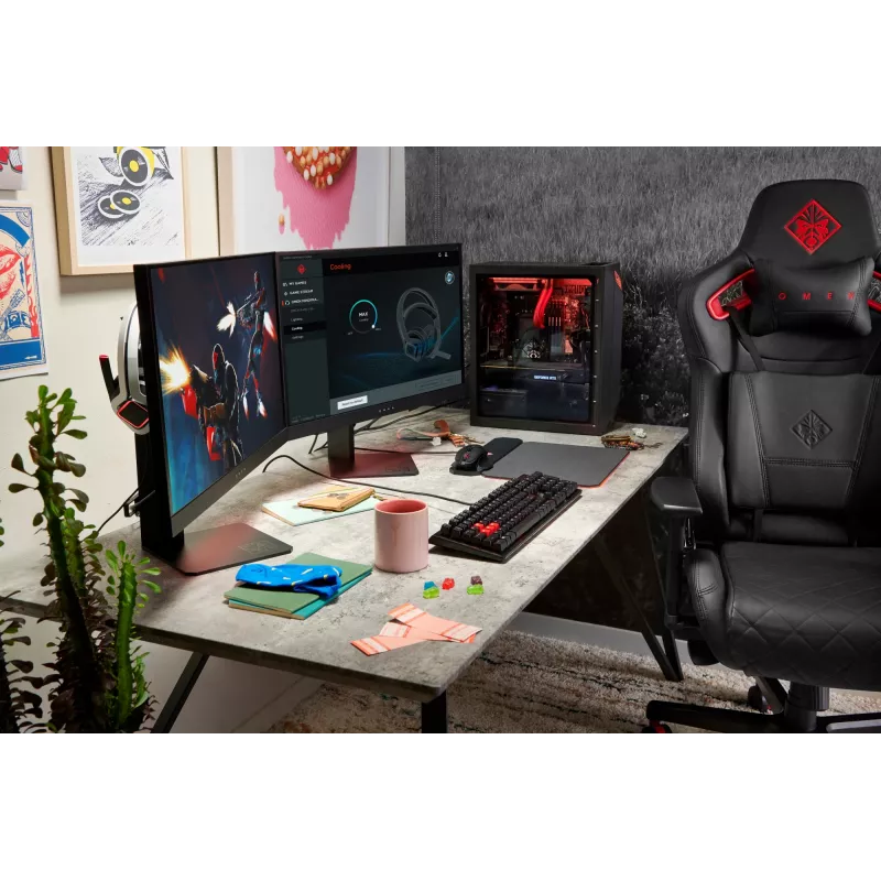 HP OMEN X 27 Computerbildschirm 68,6 cm (27 Zoll) 2560 x 1440 Pixel Quad HD Schwarz (generalüberholt)