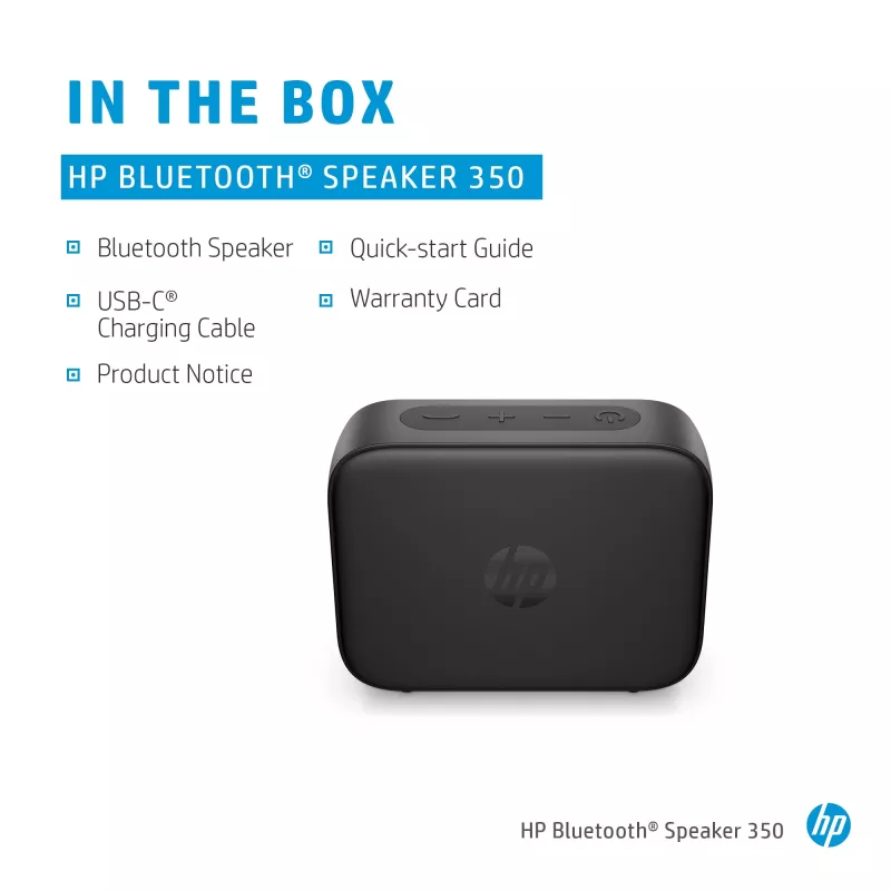 HP Silver Bluetooth-Lautsprecher 350, Kabellos, Weiß, Universal, Eingebaute Batterie, 180 g, 78,5 mm