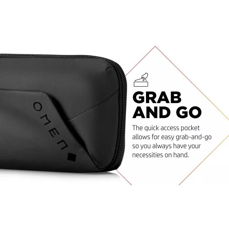 HP OMEN Transceptor-Tasche, Nylon, 230 mm, 160 mm, 70 mm, 160 g, Schwarz