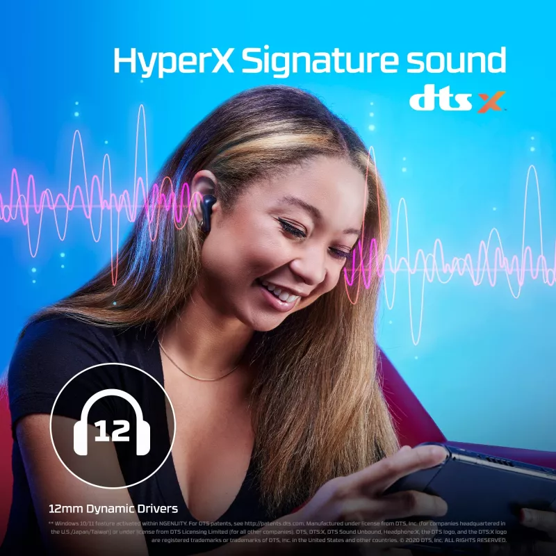 HyperX Cloud MIX Buds Kabellose Kopfhörer (Schwarz)