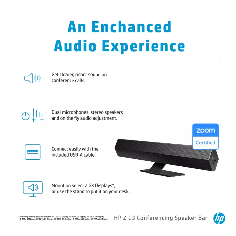 Konferenzlautsprecherleiste HP Z G3 Konferenzlautsprecherleiste 647Y2AA