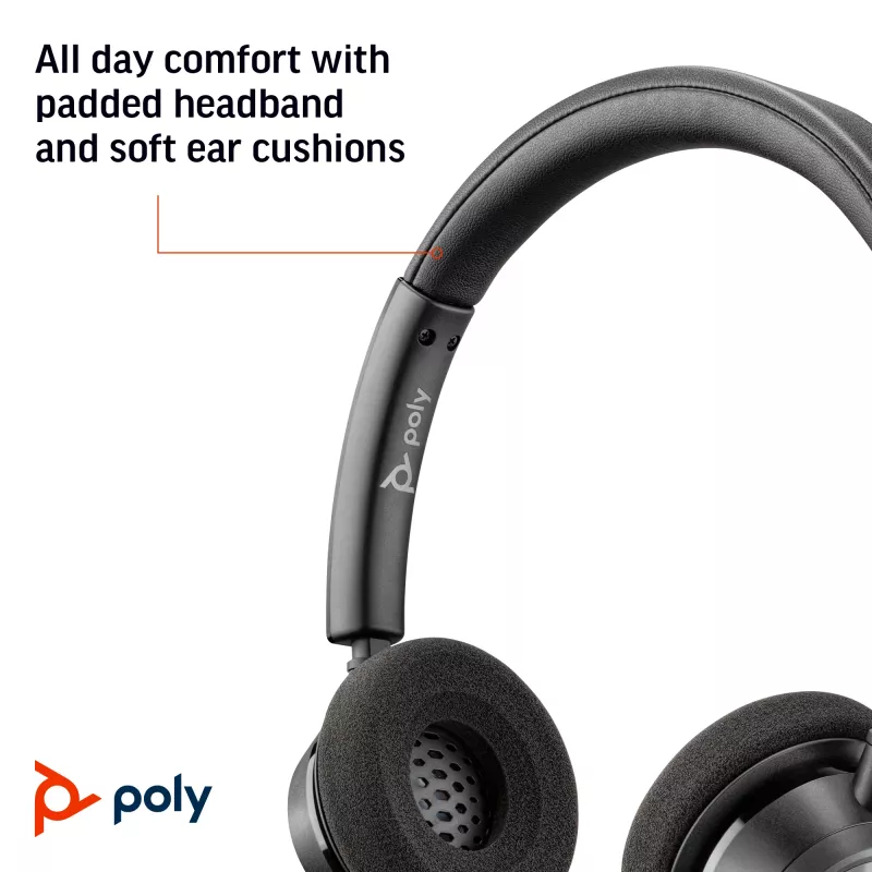 HP Poly Poly Blackwire 3320 USB-A Headset, Kabelgebunden, Büro/Callcenter, 130 g, Headset, Schwarz
