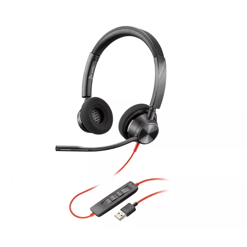HP Poly Poly Blackwire 3320 USB-A Headset, Kabelgebunden, Büro/Callcenter, 130 g, Headset, Schwarz