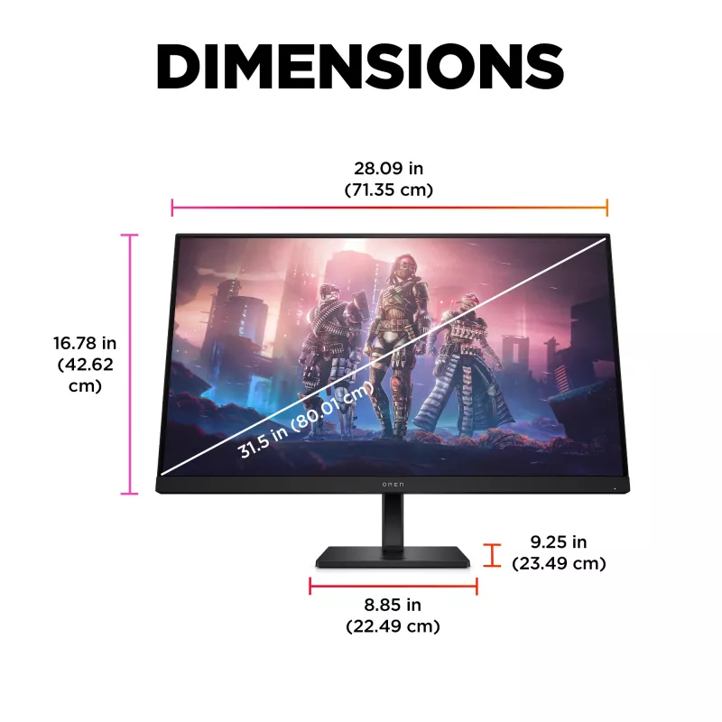 OMEN by HP 31,5 Zoll QHD 165Hz Gaming-Monitor - OMEN 32q