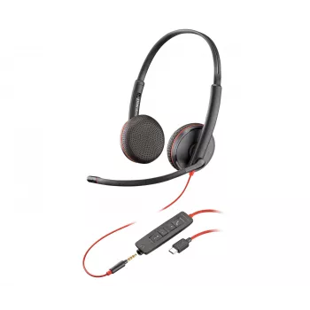 Headset POLY Blackwire C3225 Stereo USB-C Kabelgebunden Büro Call Center