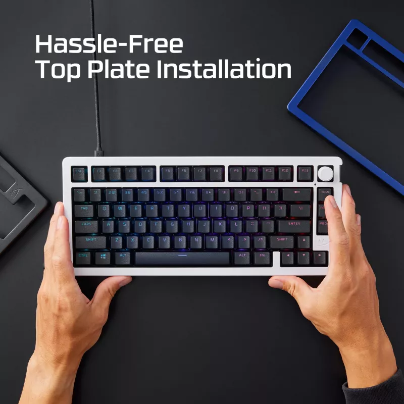Mechanische Tastatur-Oberplatte Kingston HyperX Alloy Rise 85U09AA Weiß