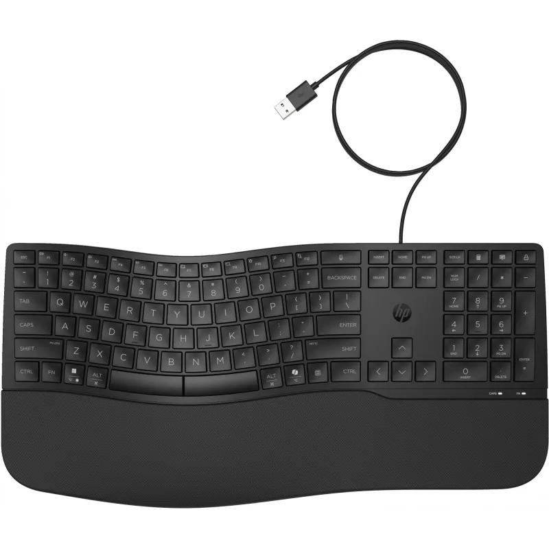 Kabelgebundene Full-Size-Tastatur HP 485 Comfort mit USB-Anschluss und 23 programmierbaren Tasten