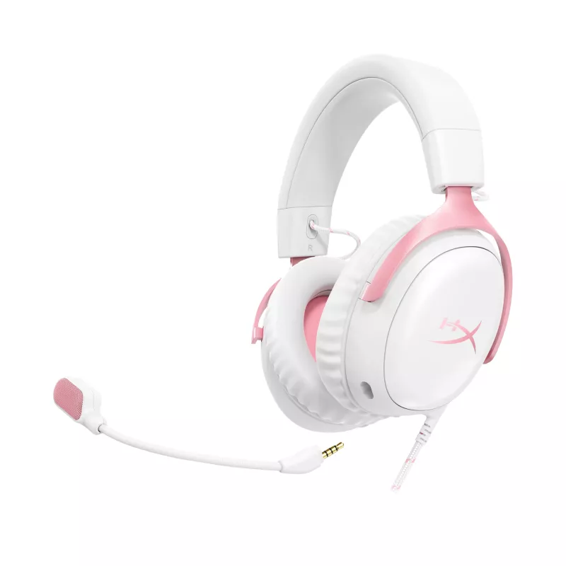HyperX Cloud III - Gaming-Headset (Weiß/Pink)