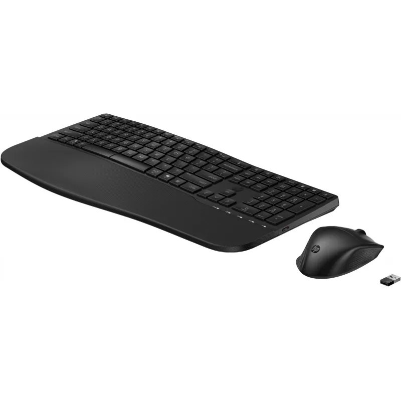 HP 685 Comfort Dual-Mode Tastatur-Maus-Set Kabellos Bluetooth Full-Size Gebogen