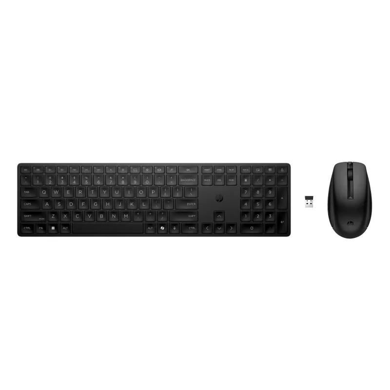 HP 655 Wireless Tastatur and Maus Combo, Schwarz, Maus im Lieferumfang enthalten