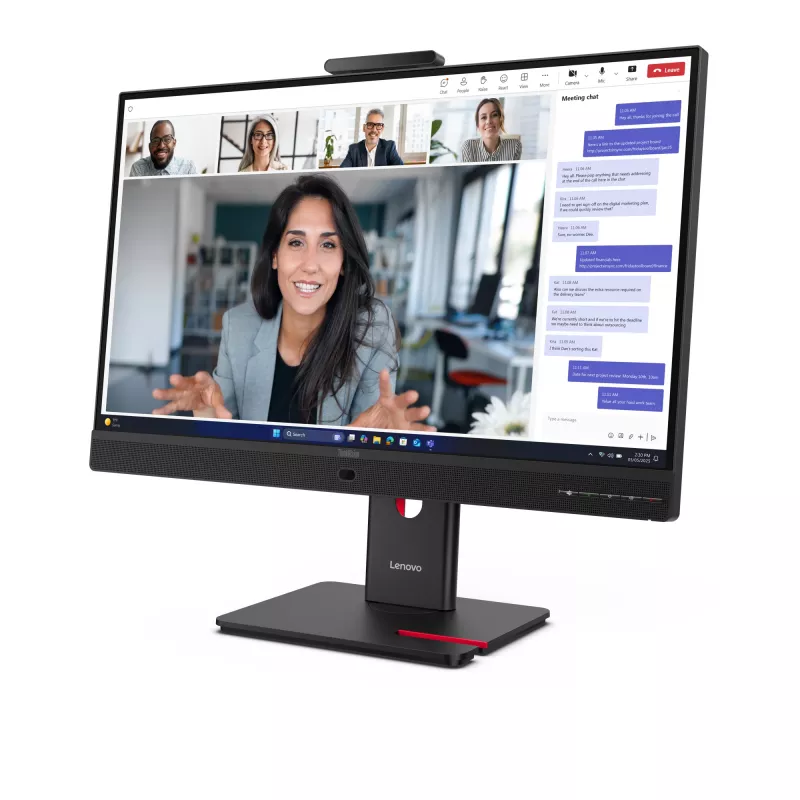 Lenovo ThinkVision T24-4v Monitor, 60,5 cm (23,8 inch), 1920 x 1080 Pixel, Full HD, LED, 6 ms, Schwarz
