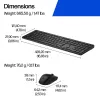 HP Multi-Device Dual-Mode Maus- und Tastatur-Kombination 495C, Full-Size (100%), Kabellos, USB + RF Wireless + Bluetooth, Weiß, Maus inklusive