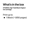 HP 950XL High Yield Schwarz Original Druckerpatrone, Schwarz, 1 Stück, 1650 Seiten