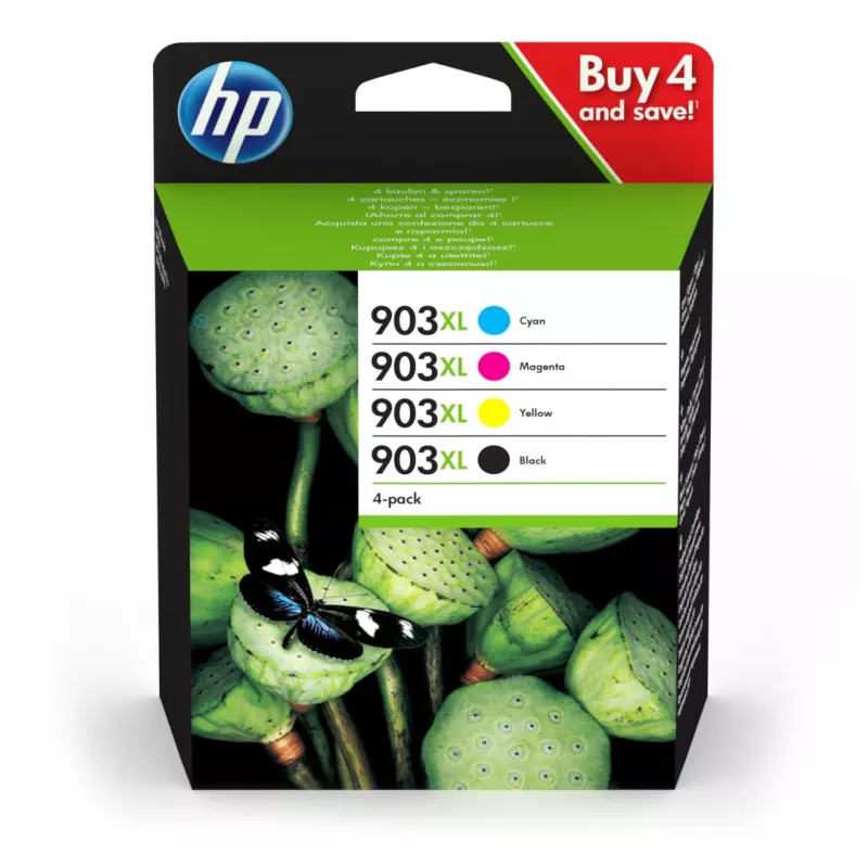 HP 903XL Tintenpatrone 4 Stk. Original High (XL) Yield Schwarz, Cyan, Magenta, Gelb