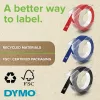 DYMO Authentic Embossing Label Tape | 9 mm x 3 m Rolle | Weißer Druck auf Schwarz | Selbstklebend | für Prägegeräte | 1 Stück