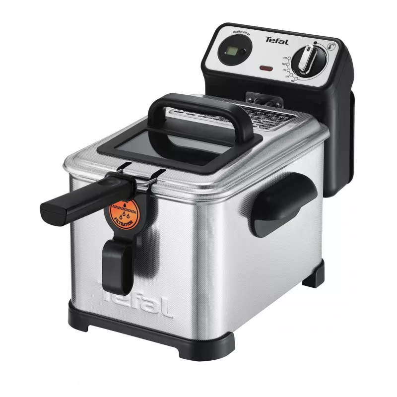 Tefal Filtra Pro FR5111 Einzel-Fritteuse 3 L Standgerät 2400 W Fritteuse Schwarz, Edelstahl