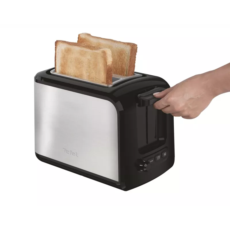 Tefal Express TT410D Toaster 7 2 Scheiben 850 W Schwarz, Edelstahl