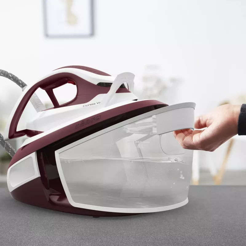 Tefal Express Vision SV8150 2800 W 1,8 L Durilium AirGlide Autoclean-Bügelsohle Rot, Weiß