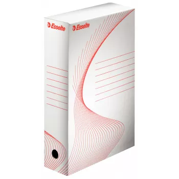 Esselte 128001 Archiv-Box Karton Rot, Weiß