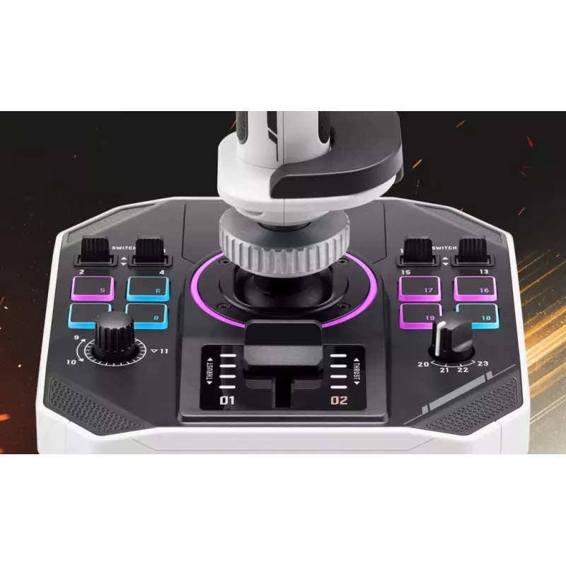 Flightstick Thrustmaster Sol-R 2 HOSAS Space Sim Duo — Kabelgebunden USB Type-C, Analog/Digital, Schwarz/Weiß