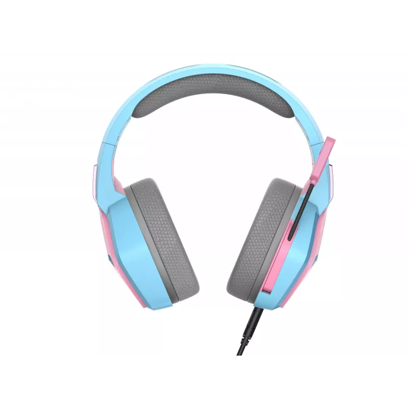 Oniverse Gaming Headset Nebula - Diva Pink (Multiplattform), Kabelgebunden, Gaming, 20 - 20000 Hz, 356 g, Headset, Cyan, Pink