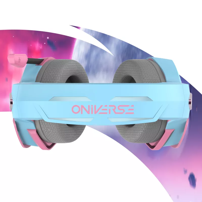 Oniverse Gaming Headset Nebula - Diva Pink (Multiplattform), Kabelgebunden, Gaming, 20 - 20000 Hz, 356 g, Headset, Cyan, Pink