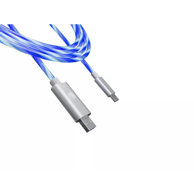 Oniverse Micro-USB-Ladekabel mit LED – 2 Meter – Weiß (Multiplattform)