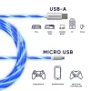 Oniverse Micro-USB-Ladekabel mit LED – 2 Meter – Weiß (Multiplattform)