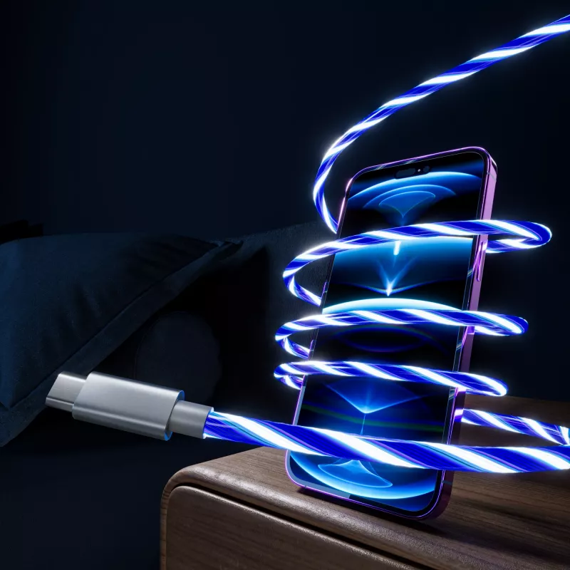 Oniverse USB-C auf USB-C Schnellladekabel – 2 Meter – LED (Multiplattform)