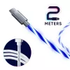 Oniverse USB-C auf USB-C Schnellladekabel – 2 Meter – LED (Multiplattform)